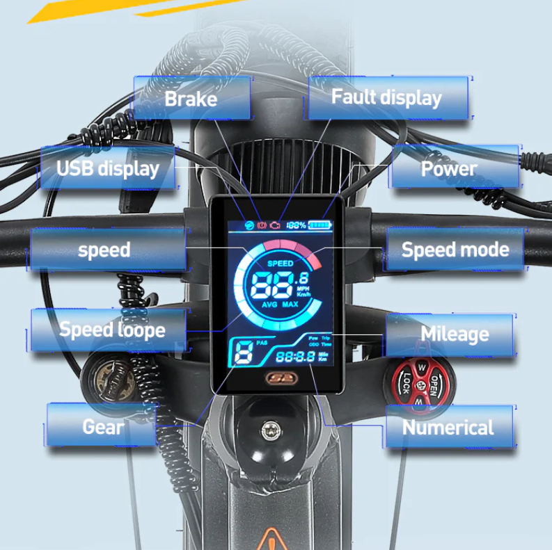 Original LCD Display For BURCHDA E-bikes (include Button) – Burchda ...