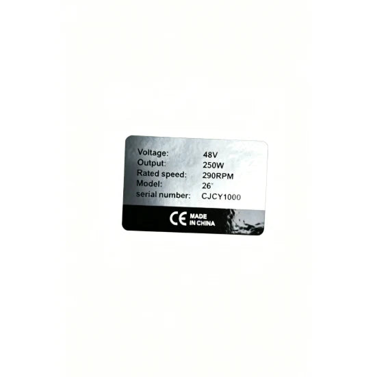 Battery 250W label For Burchda E-bike 