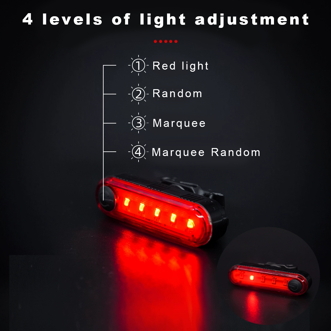 Bicycle Charging Tail Light Highlight Convenient LED